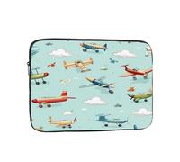 Housse pour ordinateur portable de 13 pouces motif avions de dessin animé pour homme et femme, résistante à l'eau, résistante aux chocs