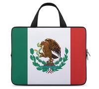 Housse pour ordinateur portable de 13 pouces, motif drapeau du Mexique, ultra fine, légère et imperméable, en néoprène durable, housse de protection portable avec dragonne