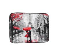 Housse pour ordinateur portable de 13 pouces Motif Tour Eiffel de Paris pour homme et femme, résistante à l'eau, résistante aux chocs