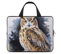 Housse pour ordinateur portable de 13 pouces ultra fine et étanche avec dragonne Motif hibou