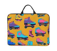 Housse pour ordinateur portable de 14 pouces avec imprimé patins à roulettes colorés pour l'école, le bureau, les voyages