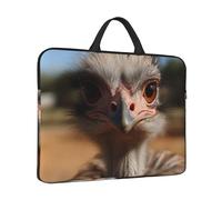 Housse pour ordinateur portable de 14 pouces - Résistante à l'eau - En forme d'autruche mignonne