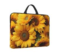 Housse pour ordinateur portable de 14 pouces, résistante aux chocs, de nombreux tournesols, résistante à l'eau