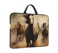Housse pour ordinateur portable de 14 pouces - Résistante aux chocs - Pour de nombreux chevaux - Résistante à l'eau