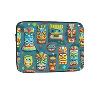 Housse pour ordinateur portable de 15" - Housse de protection antichoc pour ordinateur portable de 15" - Motif masque Tiki coloré - Pour homme et femme