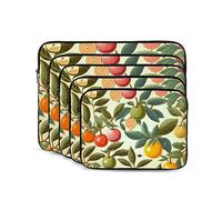 Housse pour ordinateur portable de 15" Motif plantes et fruits - Résistante aux chocs - Tendance - Pour homme et femme