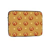 Housse pour ordinateur portable de 15 pouces à motif pain beurré, adaptée pour les trajets et les voyages.