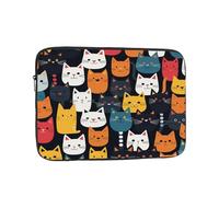 Housse pour ordinateur portable de 15 pouces avec motif de chats mignons pour homme et femme, résistante à l'eau, résistante aux chocs