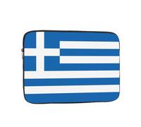 Housse pour ordinateur portable de 15 pouces imprimée drapeau grec, adaptée pour le bureau, les voyages, les déplacements et les voyages d'affaires.