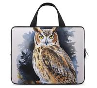 Housse pour ordinateur portable de 15 pouces ultra fine et étanche avec dragonne Motif hibou