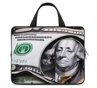 Housse pour ordinateur portable de 15 pouces - Ultra-fine - Étanche - Avec dragonne - Motif billets de banque
