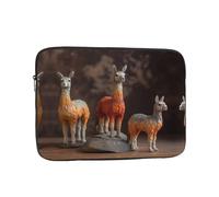Housse pour ordinateur portable de 17" - Motif sculpture d'alpaga - Résistante à l'eau - Compatible avec homme et femme