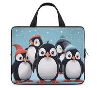 Housse pour ordinateur portable de 17 pouces - Motif pingouins mignons - Ultra-fine - Étanche - Avec dragonne