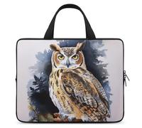 Housse pour ordinateur portable de 17 pouces ultra fine et étanche avec dragonne Motif hibou
