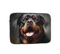 Housse pour ordinateur portable de 25,4 cm, imperméable, résistante aux chocs, légère et cool, motif chien Rottweiler