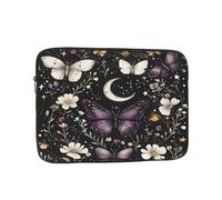 Housse pour ordinateur portable de 25,4 cm - Motif papillon violet - Pour homme et femme - Résistante à l'eau - Résistante aux chocs