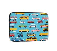 Housse pour ordinateur portable de 43,2 cm, motif voiture de police, ambulances, camion, sac pour ordinateur portable résistant à l'eau, résistant aux chocs