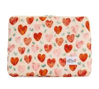 Housse pour Ordinateur Portable De Fleurs 35x26x3cm Étui Protection Ordinateur Portable Imprimé Floral Compatible 14 Pouces Fermeture Zippée sur 2 Côtés Sac Fourre Tout Matelassé avec Compartiments