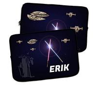 Housse pour Ordinateur Portable et Tablette. Personnalisé avec Nom. Pochette Ordinateur 13 Pouces. Néoprène. Pochette Sacoche pour Chromebook Ultrabook Netbook Tablette. Star Wars