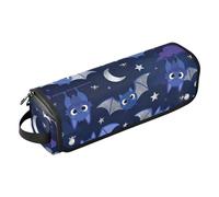 Housse pour ordinateur portable et tapis résistant à la chaleur 33" 35,6 cm chauve-souris ciel nocturne outils cheveux organisateur sac de rangement