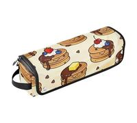Housse pour ordinateur portable et tapis résistant à la chaleur avec fermeture éclair de 33 cm et 35,6 cm - Jolies crêpes avec garnitures, outils pour cheveux - Sac de rangement