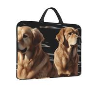 Housse pour ordinateur portable Golden Retrievers - Résistante à l'eau - Avec poignée