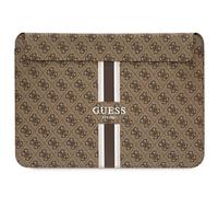 Housse pour ordinateur portable Guess 16" 4G à rayures imprimées marron