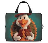 Housse pour ordinateur portable Happy Thanksgiving Turquie ultra fine, légère et imperméable 10", matériau en néoprène durable, sac de protection portable avec dragonne