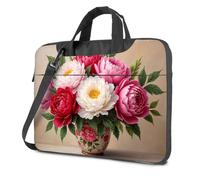 Housse pour ordinateur portable Harmonie florale : un bouquet de pivoines dans un vase décoratif, sac à dos pour ordinateur portable, sac à dos de voyage pour ordinateur portable, couleur, 26x36cm