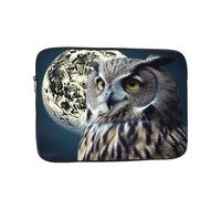 Housse pour ordinateur portable hibou et lune pour homme et femme, sac imperméable léger pour ordinateur portable de 13 pouces