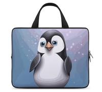 Housse pour ordinateur portable I Love Penguins ultra fine, légère et imperméable pour ordinateur portable de 13 pouces, matériau en néoprène durable, sac de protection portable avec dragonne