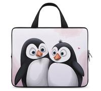 Housse pour ordinateur portable I Love Penguins ultra fine, légère et imperméable pour ordinateur portable de 13 pouces, matériau en néoprène durable, sac de protection portable avec dragonne