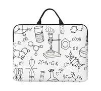 Housse pour ordinateur portable imprimé chimie pour l'école, le bureau, les voyages, léger et résistant à l'eau