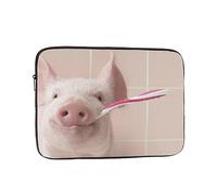 Housse pour ordinateur portable imprimée cochon rose 13 pouces