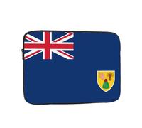 Housse pour ordinateur portable imprimée drapeau des îles Turques et Caïques, 10 pouces, adaptée pour le bureau, les voyages, les déplacements et les voyages d'affaires.