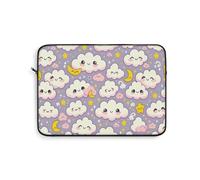 Housse pour ordinateur portable Kawaii Lune et Nuages mignons pour ordinateur portable, protection souple pour ordinateur portable, motif Kawaii, multicolore, 33 cm, Générique