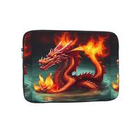 Housse pour ordinateur portable motif Dragon King In Fire, 12 pouces antichoc mince pour ordinateur portable