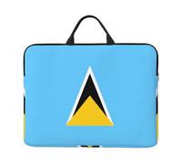 Housse pour ordinateur portable Motif drapeau de Sainte-Lucie 41,9 x 31 cm Compatible avec ordinateurs portables 14" pour un rangement facile