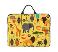 Housse pour ordinateur portable motif éléphant d'Afrique pour l'école, le bureau, les voyages, léger et résistant à l'eau