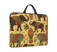 Housse pour ordinateur portable motif éléphant d'Afrique - Résistante à l'eau - Avec poignée