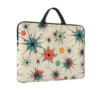 Housse pour ordinateur portable Motif étoiles Atomic Retro Housse imperméable avec poignée