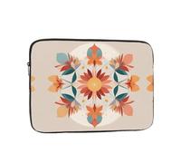 Housse pour ordinateur portable Motif floral géométrique Accessoire essentiel pour les trajets et le bureau 13"