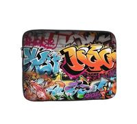 Housse pour ordinateur portable, motif graffiti, hip-hop, résistante aux chocs, pour ordinateur portable, pour femme, homme, travail, affaires, 15 pouces