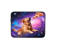 Housse pour ordinateur portable Motif pizza et chien 43,2 cm