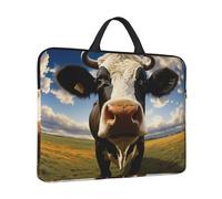 Housse pour ordinateur portable Motif vache des Prairies Résistant à l'eau Avec poignée