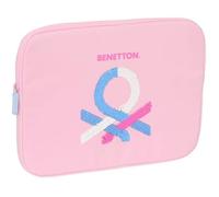 Safta M935a Benetton Pink - Housse pour ordinateur portable 15,6", idéale pour les enfants de différents âges, confortable et polyvalente, qualité et résistance, 39,5 x 3,5 x 27,5 cm, rose unisexe