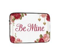 Housse pour Ordinateur Portable « Sois à Moi » avec Motif Rose Rouge et Rose, étui de Protection en Polyester pour Ordinateur Portable, Sacoche de Voyage