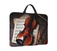 Housse pour ordinateur portable, violon, partition de musique, housse résistante à l'eau avec poignée
