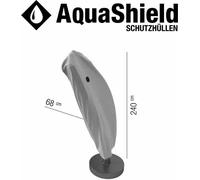 Housse pour parasol AquaShield, avec baleine 240x68 cm fermeture éclair cordon de serrage avec stoppeur 1x Active Air System