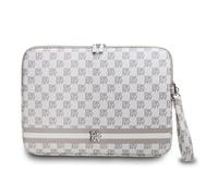 Housse pour PC 13 / 14 pouces Élégante avec Motifs à Carreaux et à Rayures Beige